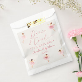 Bolsa De Papel Dance y Twirl Ballerina Ballet rosa Baby Shower