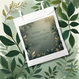 Bolsa De Papel dark green elegant nature wedding