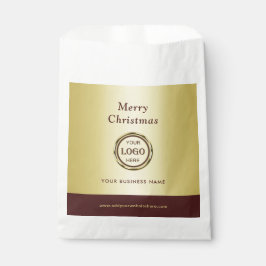 Bolsa De Papel Dark-red gold design,Logo or Photo in gold circle,