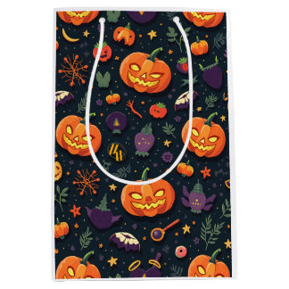 bolsa de papel de calabaza de halloween
