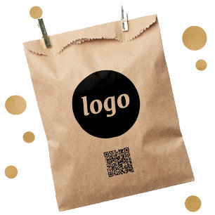 Bolsa de papel de código QR promocional con logoti