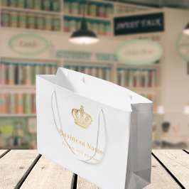 Bolsa de papel de compras con marca de negocio cor