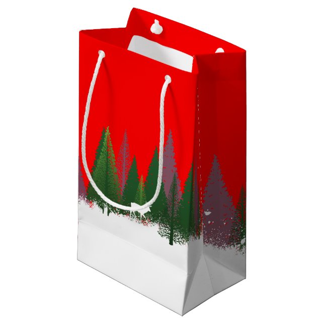 Bolsa de papel de escena de los navidades Woods (Angulo Anverso)