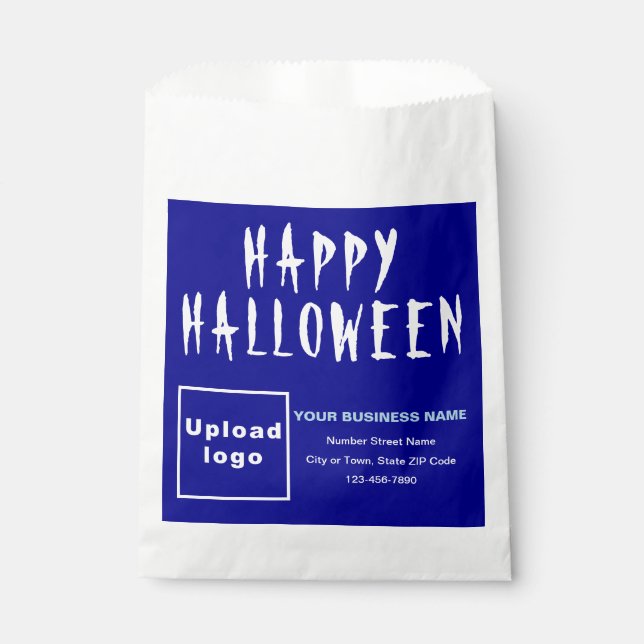 Bolsa de papel de fondo azul para Halloween Busine (Anverso)