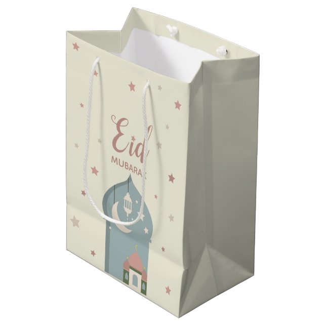 bolsa de papel de Mubarak del eid para celebrar el (Angulo Anverso)