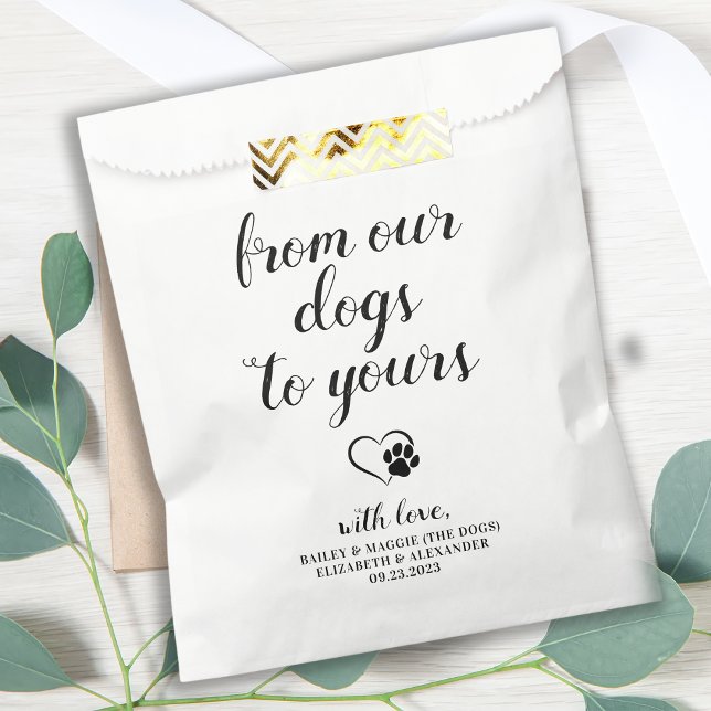 Bolsa De Papel De nuestros perros Doggie Bag Perro Trata Favores  (Subido por el creador)