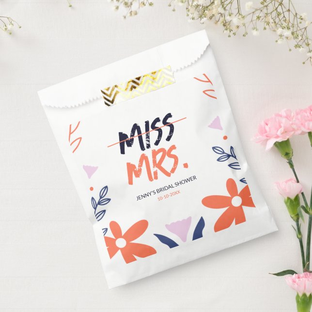 Bolsa De Papel De Señorita a Señora Despedida de Soltera (Sellado)