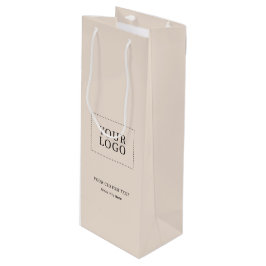 Bolsa de papel de vino con logotipo de negocios mí