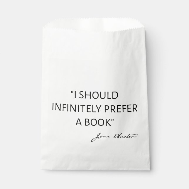Bolsa De Papel Debería Preferir Infinitamente Un Libro - Jane Aus (Anverso)