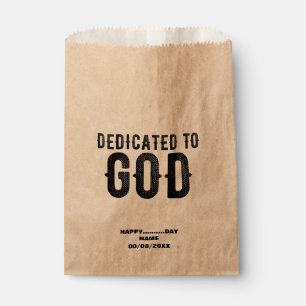BOLSA DE PAPEL DEDICADO A DIOS PERSONALIZABLE GUAY TEXTO NEGRO