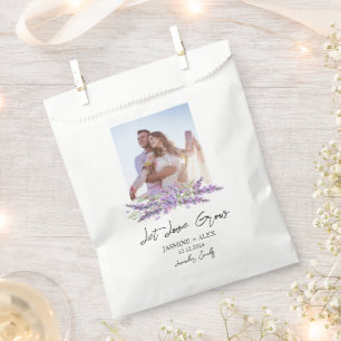 Bolsa De Papel Deja que el amor crezca Foto de boda de semillas d