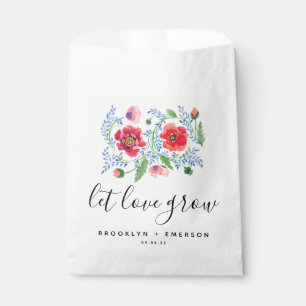 Bolsa De Papel Dejar crecer el amor Boda Seed Packet