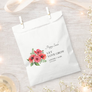 Bolsa De Papel Dejar que el amor crezca Boda de semillas de adorm