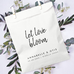 Bolsa De Papel Dejar que el amor florezca   Semillas de flores Bo