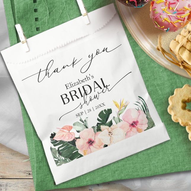 Bolsa De Papel Delicar caligrafía | Gracias Bridal Shower (Subido por el creador)