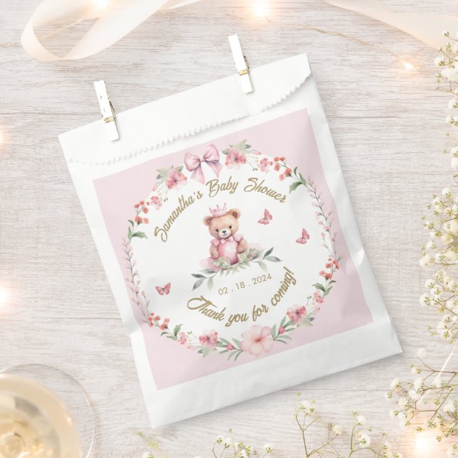 Bolsa De Papel Delicias fluctuantes: Bebé de flores y mariposas (Cortado)