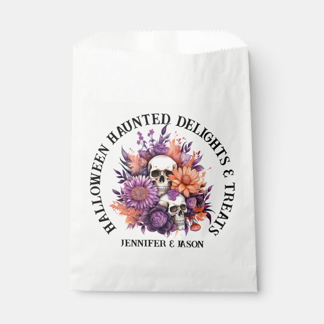 Bolsa De Papel Delicias y Tratamientos de Halloween (Anverso)