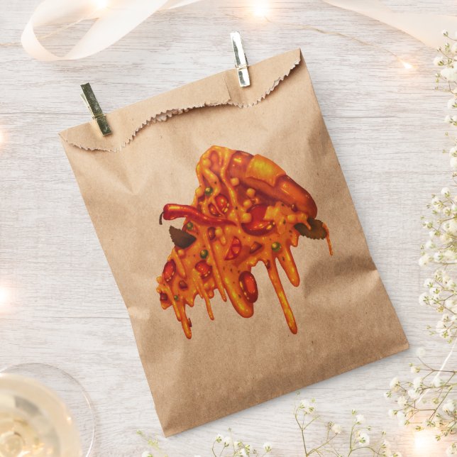 Bolsa De Papel Deliciosa pizza Favor Bags (Cortado)