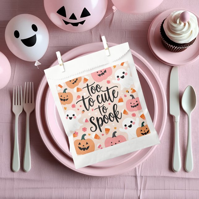 Bolsa De Papel Demasiado lindo para hablar | Pastel Halloween (Subido por el creador)