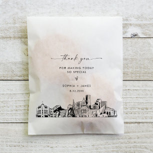 Bolsa De Papel Denver Skyline Boda Gracias Por Favor Bags