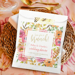 Bolsa De Papel Desayuno Brunch Floral Acuarela Boda Despedida de 