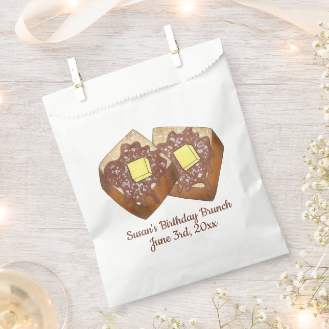 Bolsa De Papel Desayuno francés con mantequilla y jarabe (Cortado)