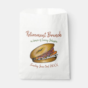 Bolsa De Papel Desayuno Jubilado Brunch Bagel Lox Capers Onion