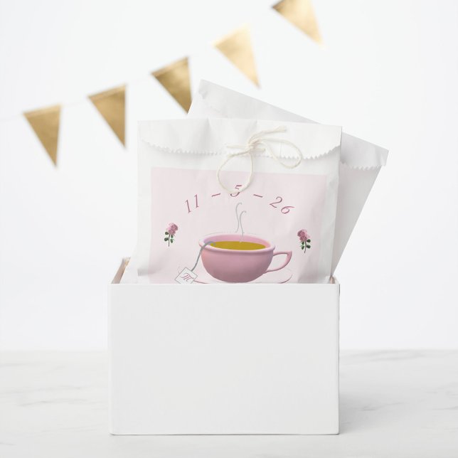 Bolsa De Papel Desayuno Nupcial con Té en el Jardín Rosa Personal (Subido por el creador)