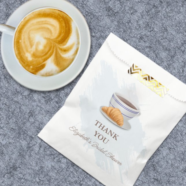 Bolsa De Papel Desayuno Nupcial de Café y Croissants (Subido por el creador)