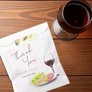 Bolsa De Papel Desayuno Nupcial de Vino y Charcutería