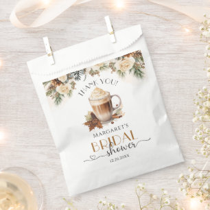 Bolsa De Papel Desayuno Nupcial Floral de Invierno