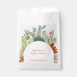 Bolsa De Papel Desierto del Arco de Boho Cactus Pampas Baby Showe