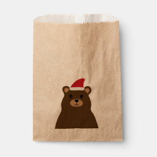 Bolsa De Papel Despedida de Navidades de oso Santa Cuta, vacacion