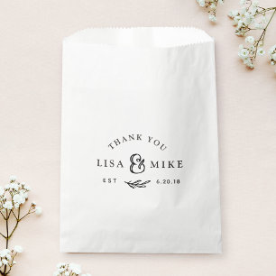 Bolsa De Papel Despedida de soltera botánica rústica de boda