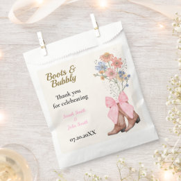 Bolsa De Papel Despedida de soltera con botas y burbujas