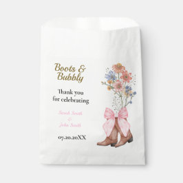 Bolsa De Papel Despedida de soltera con botas y burbujas