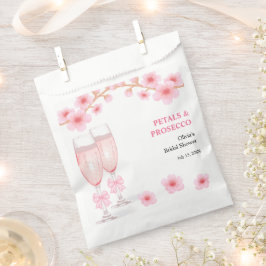 Bolsa De Papel Despedida de soltera con flores de lazo rosa y Pro