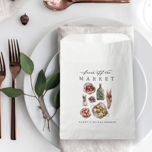 Bolsa De Papel Despedida de soltera con tema de mercado de agricu (Subido por el creador)