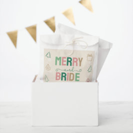 Bolsa De Papel Despedida de soltera de Navidad Merry & Bride