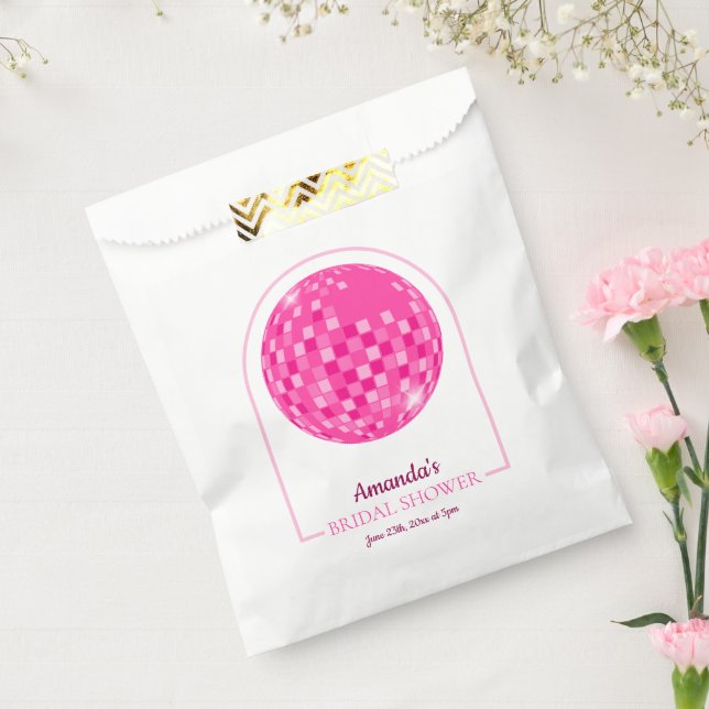 Bolsa De Papel Despedida de Soltera Disco Boogie Rosa Brillante (Sellado)