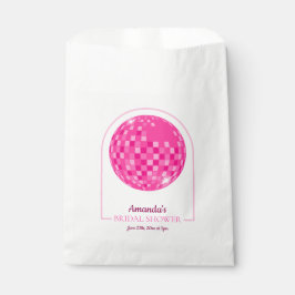 Bolsa De Papel Despedida de Soltera Disco Boogie Rosa Brillante