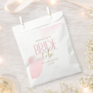 Bolsa De Papel Despedida de soltera rosa sonrojado