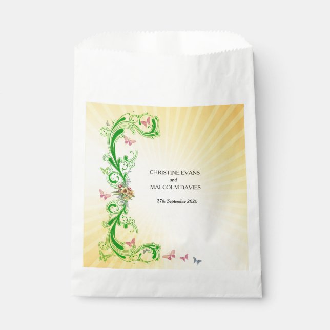 Bolsa De Papel Desplazamientos y mariposas (Anverso)