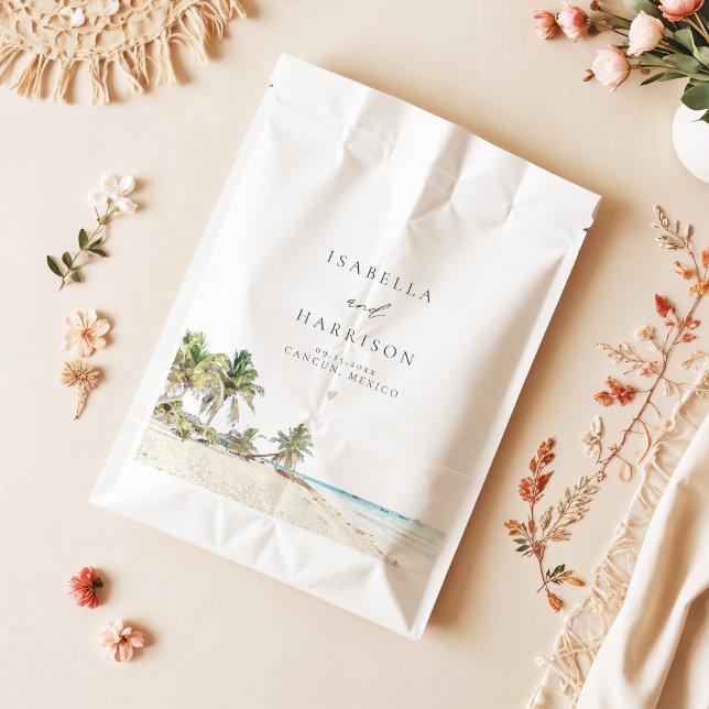 Bolsa De Papel Destino de la palma acuática CANCUN (Subido por el creador)