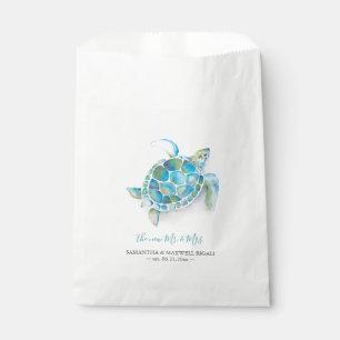 Bolsa De Papel Destino tropical Boda Tortuga de mar