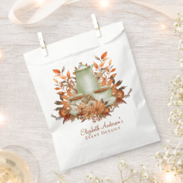 Bolsa De Papel Detalle de fiesta de té de terracota floral boho p