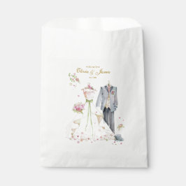 Bolsa De Papel Detalles personalizados Novia y Novio