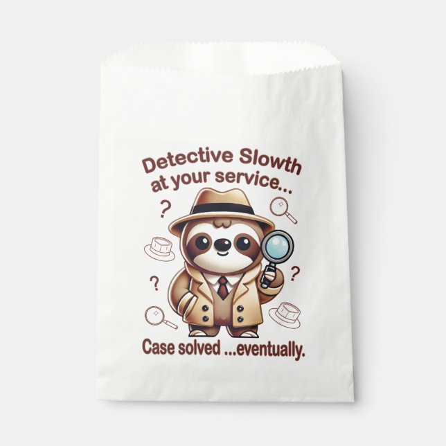 Bolsa De Papel "Detective Sloth" Sloth Private Eye (Anverso)