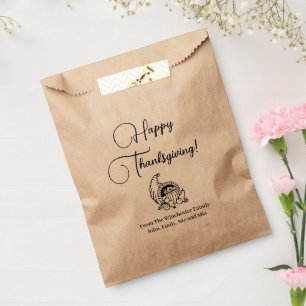 Bolsa De Papel Día de Acción de Gracias feliz cosecha de otoño co