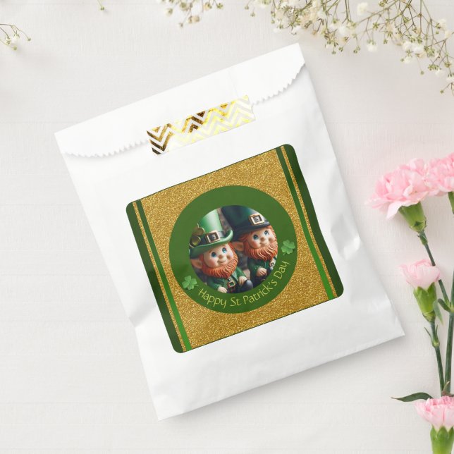 Bolsa De Papel Día de Leprechaun en miniatura San Patricio FB02 (Sellado)
